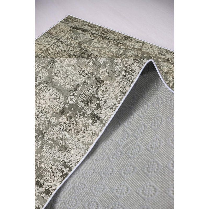 Eco-Friendly Hall Carpet, Grey, 31.5 x 59.1 Inches | 100% Polyester, 650 g/m², 0.2 Inch Pile Height | Antibacterial, Non-Slip PVC Dot Underside, Machine Washable | Perfect for Home Entryways & Living Spaces