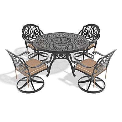 5-Piece All-Weather Cast Aluminum Dining Set