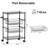 Carmen 4 Tier Rolling Carts, Metal Wire Utility Cart with Wheels & Handle Bar, Kitchen Serving Trolley