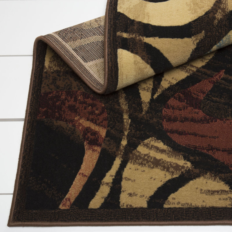 Tapis noir à motif abstrait Roclin, Rectangle 7'10" x 10'5"