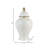 Ellport Stoneware Ceramic Decorative Lidded Jar with Textured Design and Elegant Detailing - 20", White & Gold-86741828-86741834