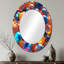 Miroir mural Sauli Mystical Marbles III - formes abstraites, miroir moderne, impression sur métal-1360963951-1360963939