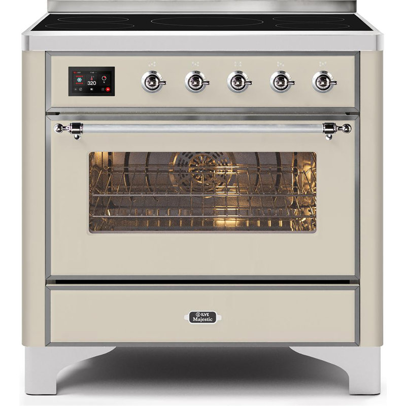 Majestic II Series 36" 3.5 cu. ft. Freestanding Electric Range, Antique White/Chrome