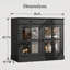 Buffet 35,4 "avec portes en verre et tiroir de rangement, buffet moderne pour la salle à manger, armoire de rangement pour la cuisine-683369087