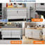 Coffre à outils de 61 pouces avec serrure, armoire de rangement en acier pour garage, atelier, entrepôt