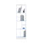 175.26cm H x 50.8cm W Geometric Bookcase-574898985