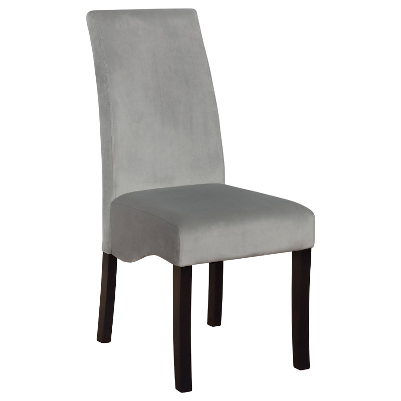 Pedestal Dining Set in Gray and Black, 30"H x 65.75"L x 42"W, 7 Pieces: Table, 6 Chairs