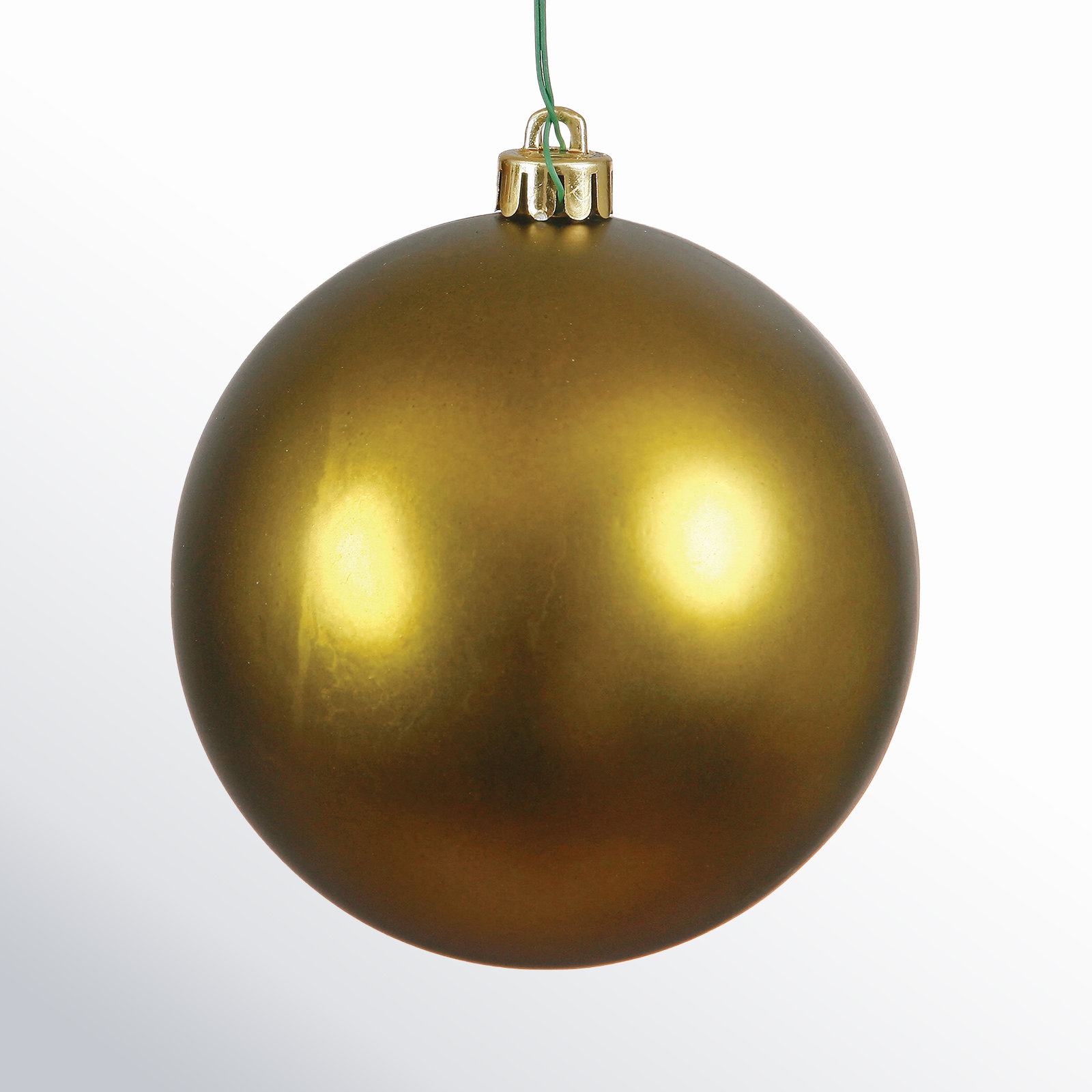 Holiday Décor Ball Ornament, Olive, 3" H x 3" W x 3" D