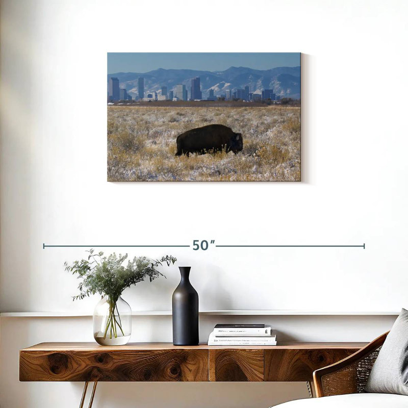 Brampt Denver Bison, 20" H x 30" W