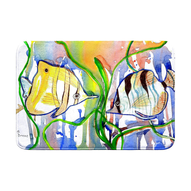 Angel Fish Bath Mat, 36" L x 24" W