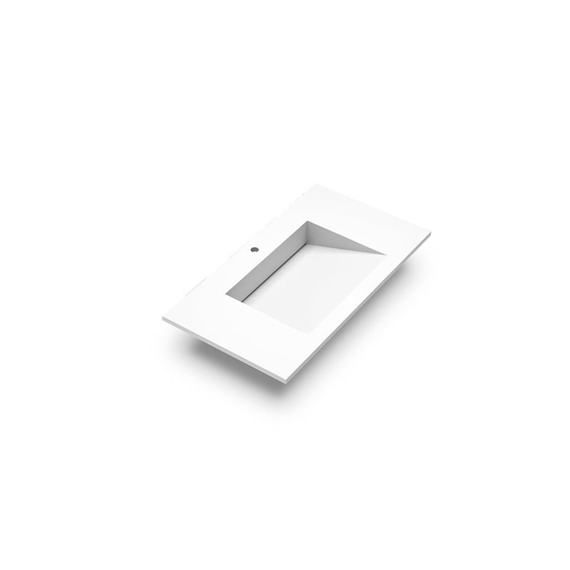 DAX Zen 32" Single Bowl Basin, Matt White