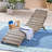 Foldable Grey Wood Chair For Outdoor Use - To Weather Chaise In Backyard Foldable, 72.75W X 24.22H-263117805