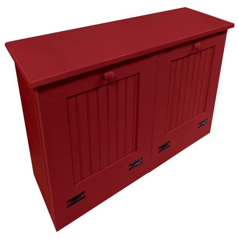 Poubelle multi-compartiments inclinables 13 gallons inclinable, Rouge Uni