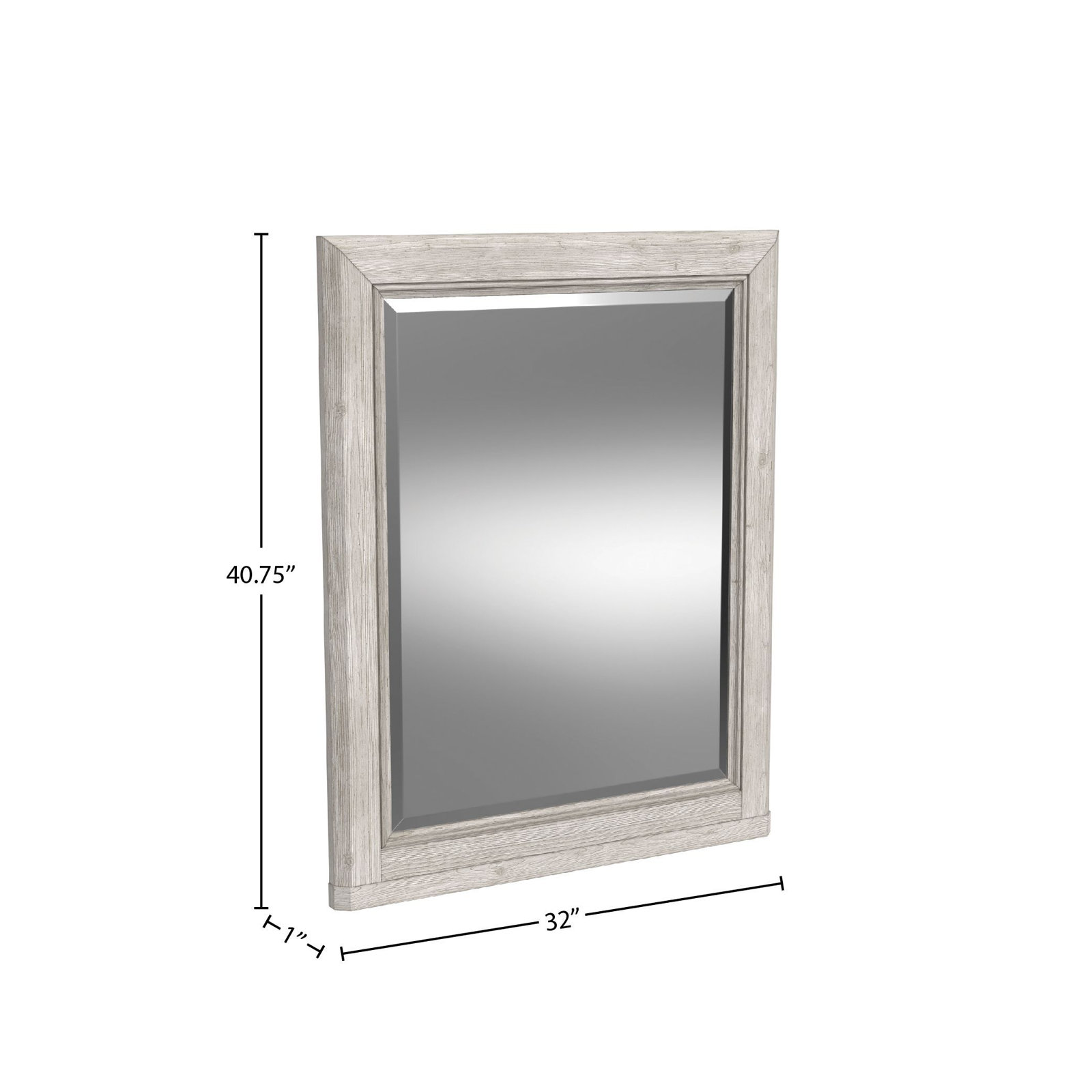 Jemma Solid Wood Framed Mirror, Washed Linen