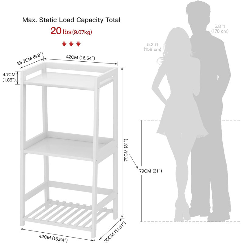 3 Tier Bamboo Bathroom Shelves