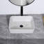 ANDVIN 19" x 14" White Porcelain Rectangular Vessel Bathroom Sink with Pop Up Drain