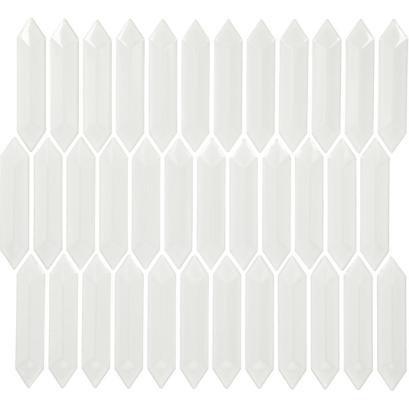 Daltile Revalia Remix 1 x 4 Picket Mosaic Tile (10 PCS Per Carton) (9.40 SQFT Per Carton), Calming White