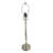 Royal Designs, Inc. 29.5" USB Port Crystal Column Table Lamps Set of 2, Brushed Nickel Finish, Linen White Hardback Shades-1801375171