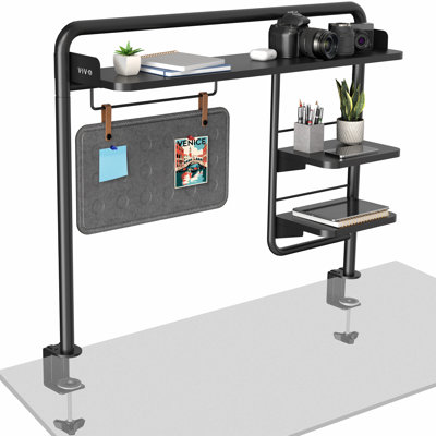Système de tablettes de bureau 38 "avec tableau mémo magnétique VIVO Clamp-on