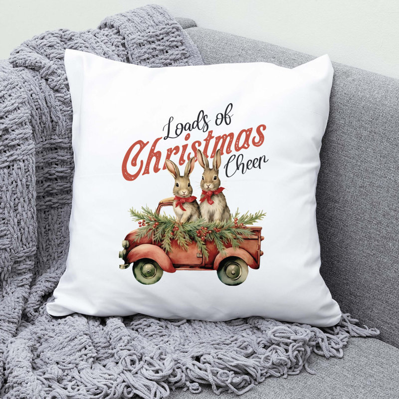 Christmas Farm_7 Reversible Throw Pillow, 18" x 18"