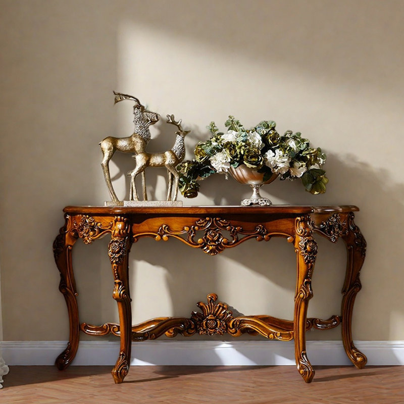 Console American, H 31,5 po x l 63,4 po x P 13,8 po, Marron foncé