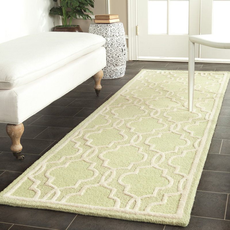 Cannen Hand Tufted Wool Geometric Rug, Runner 2'6" x 12'