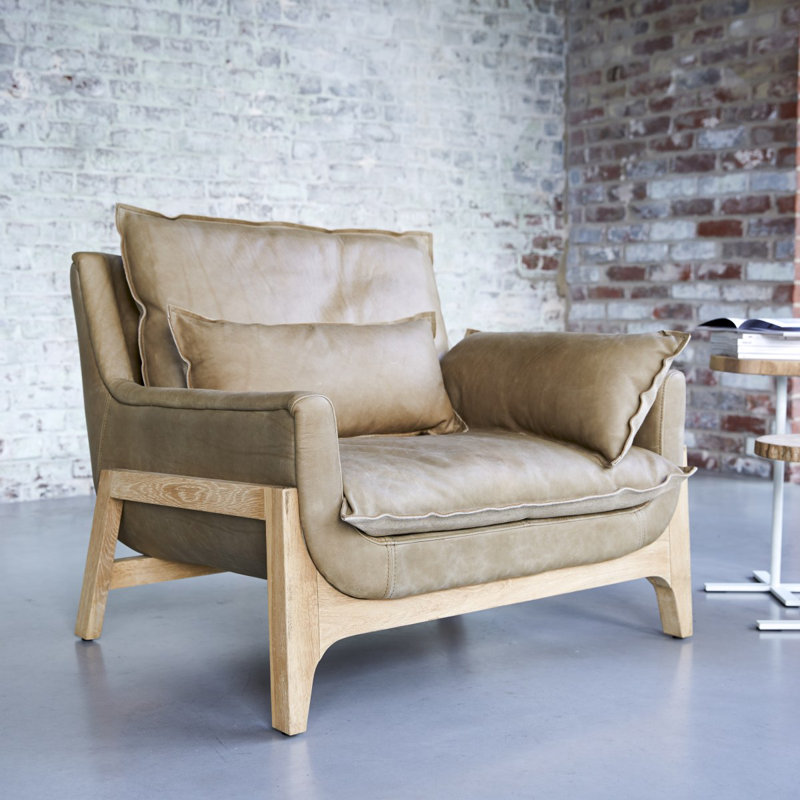 Woodnest Leather Armchair