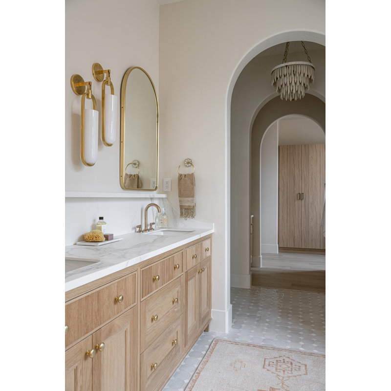 Lorimer 1 Light Wall Sconce, Aged Brass, 15" H x 6.75" W x 6.75" D
