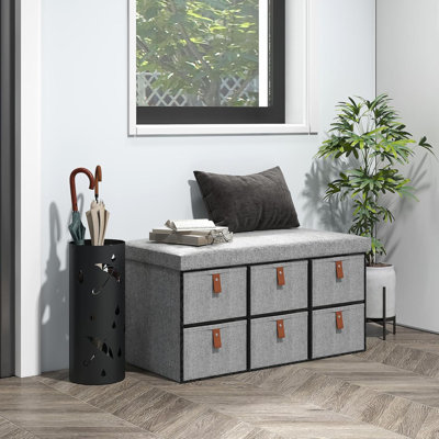 6 Pair Shoe Storage Bench