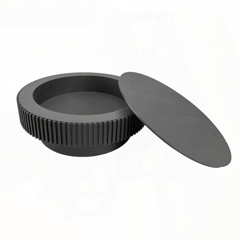 Table basse ronde avec rangement rabattable - noir, 39,37 po