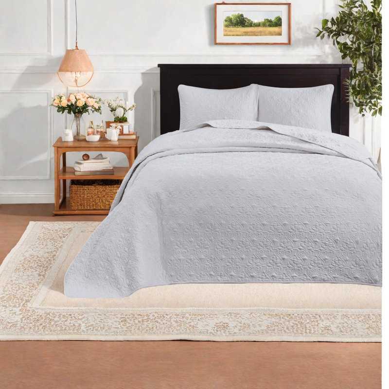 Ensembles de literie très confortables réversibles en coton blanc de style maison de campagne
