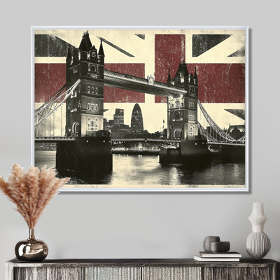 Vintage Tower Bridge Lights In London Uk I - England Large Wall Art