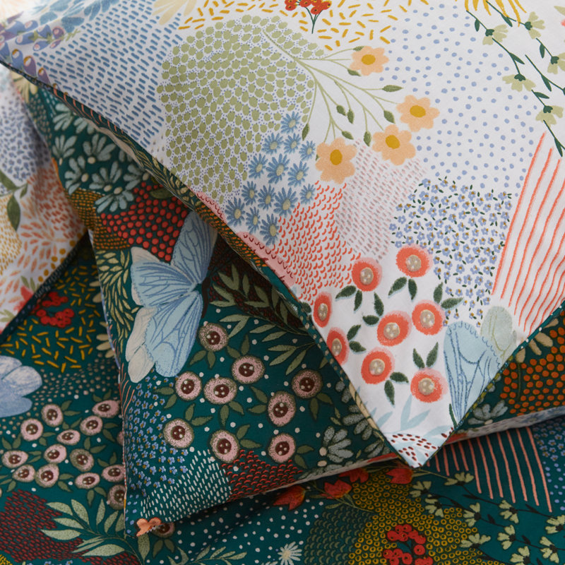 Floral Duvet Cover Set with Pillowcases Included, Super King - 2 Standard Pillowcases