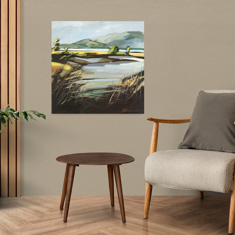 Pantano Abstract Contemporary Landscape Nature Art, 24" H x 24" W