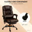 Fauteuil de bureau inclinable à haut dossier, fauteuil de massage à 6 points vibrants avec repose-pieds et télécommande