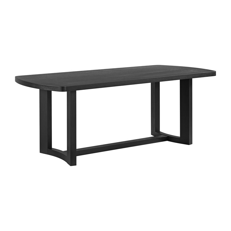 Canal Rectangular Dining Table, Black