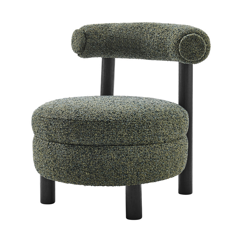 Brigett Fabric Accent Chair, Speckled Green