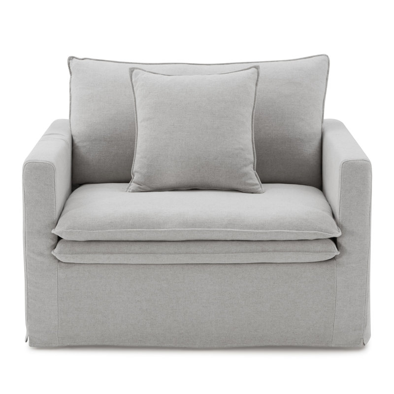 Chaise transitionnelle l 47 po, gris clair, Gris clair