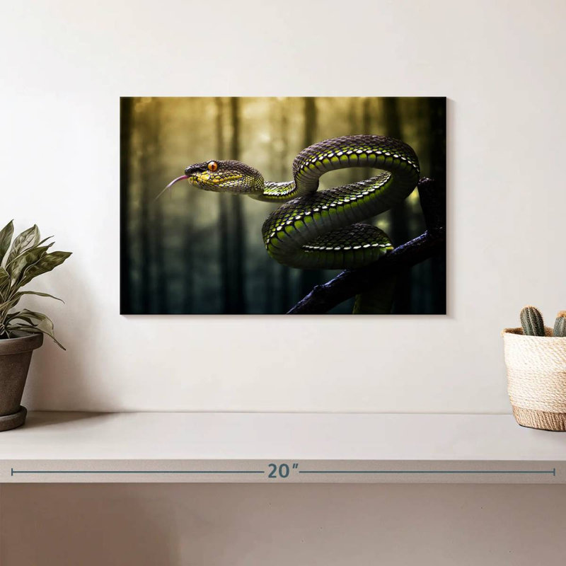 Brampt Sumatran Jungle Viper, 8" H x 12" W