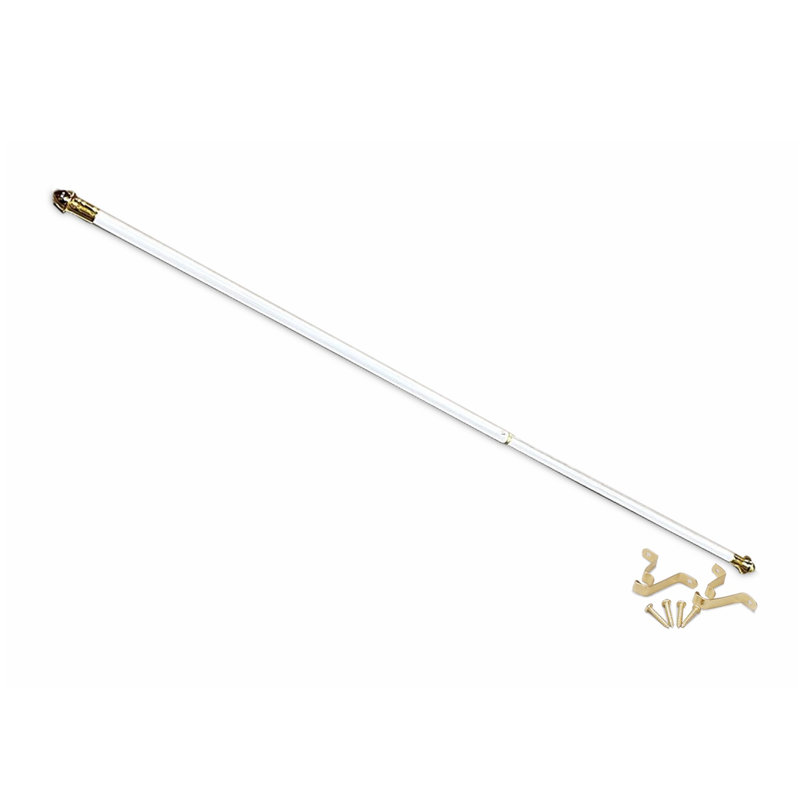 Tringle à rideaux simple réglable Fantasia, Blanc, 48" - 86"
