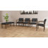 Ensemble de meubles de qualité commerciale en acier Lenox | Chaise 4 invités et banc 2 places