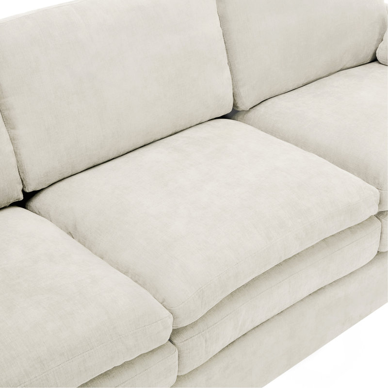 Fauteuil rembourré confortable 31,9 po, Beige Chenille, Beige