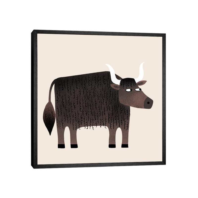 Yak by Nic Squirrell - Print on Canvas, Black Framed, 93.98 cm H x 93.98 cm W