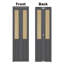 Portes pliantes pliantes 60 po x 80 po en bois manufacturé et imitation rotin-123298322