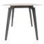 Table de salle à manger moderne en pierre artificielle à bord courbé avec pieds en métal durables, pour des espaces de salle à manger modernes et élégants (table de salle à manger seulement)-722926808-722926811