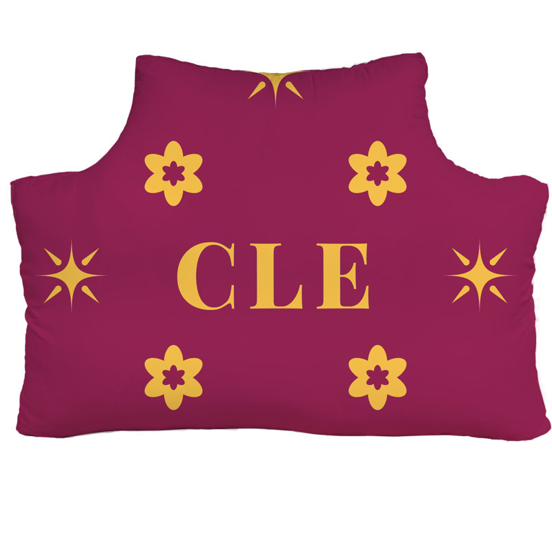 Oreiller Cleveland Basketball, Simple 39,5 po x 29,5 po, Rouge or rouge Basketball Cleveland, Coussin de tête de lit simple