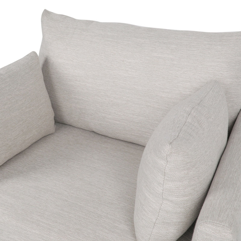 Artemia Upholstered Club Chair, Beige Polyester