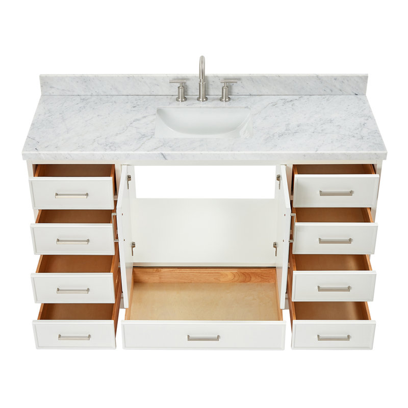 Ensemble de meuble-lavabo simple 61 po Abshire, Blanc