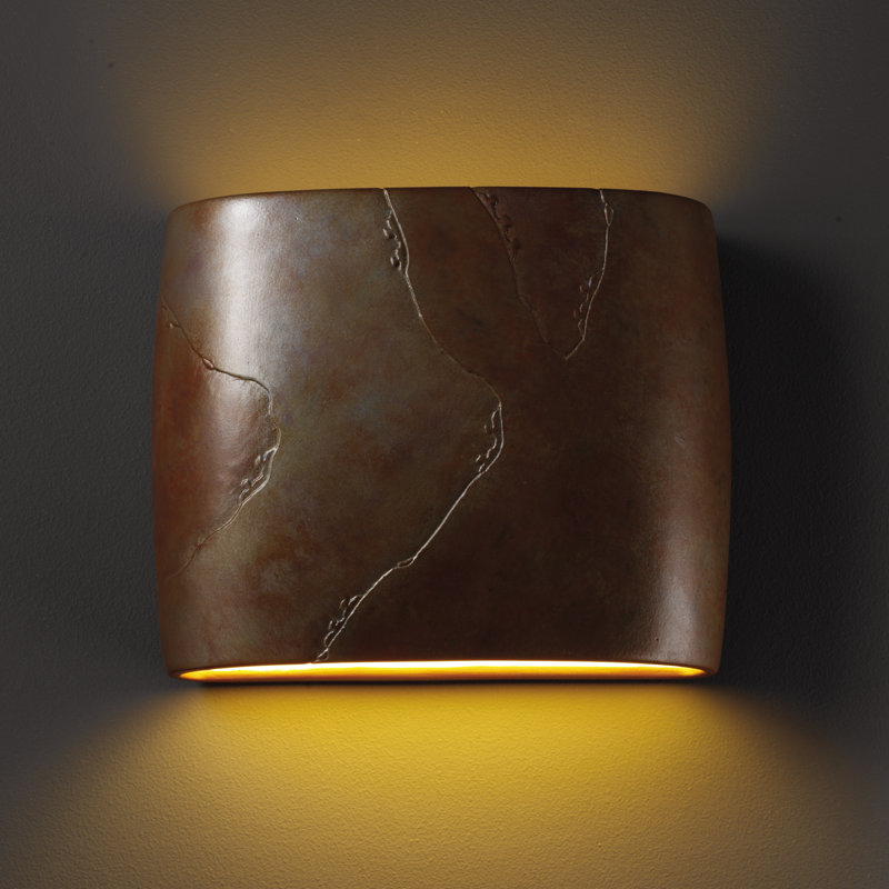 Armance Ceramic Wall Sconce, Tierra Red Slate