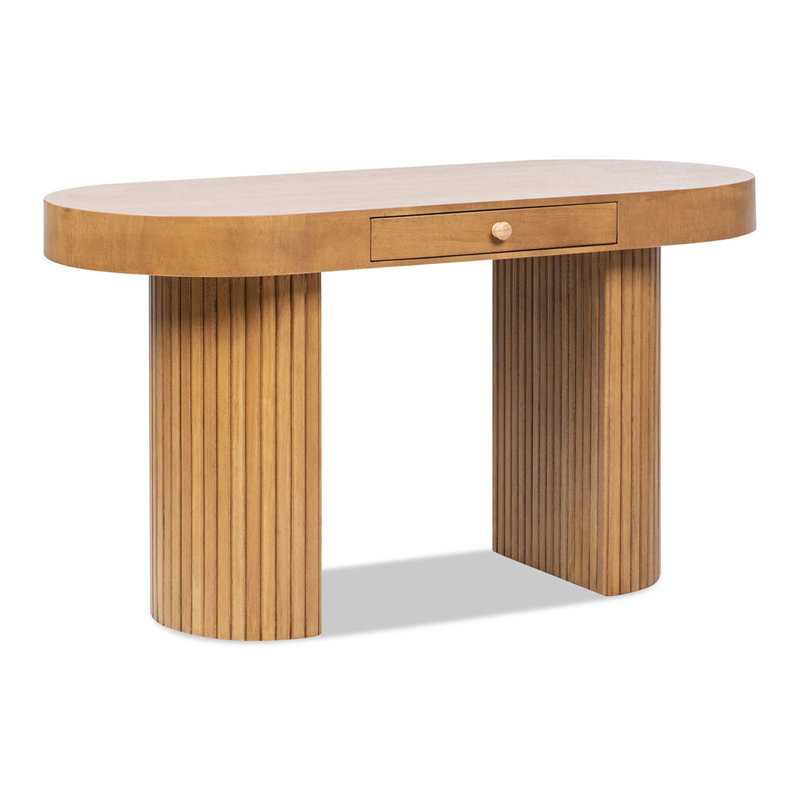 Console ovale 55,5 po cannelée 55 po